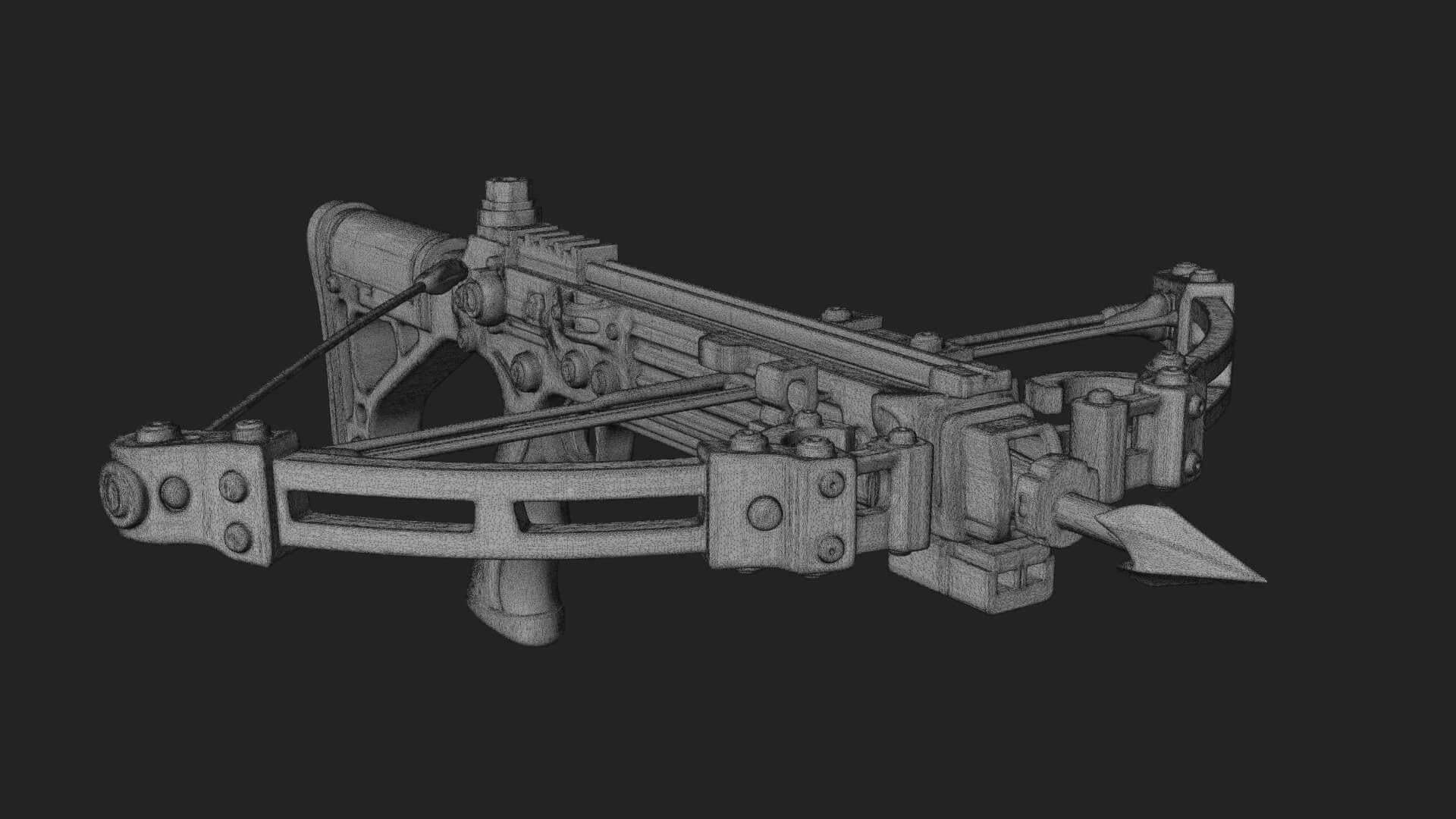 Tactical Scoped Crossbow Model Design 10 3D Print Model 3D Model
