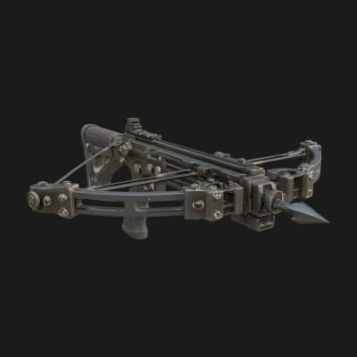 Tactical Scoped Crossbow Model Design 10 3D Print Model