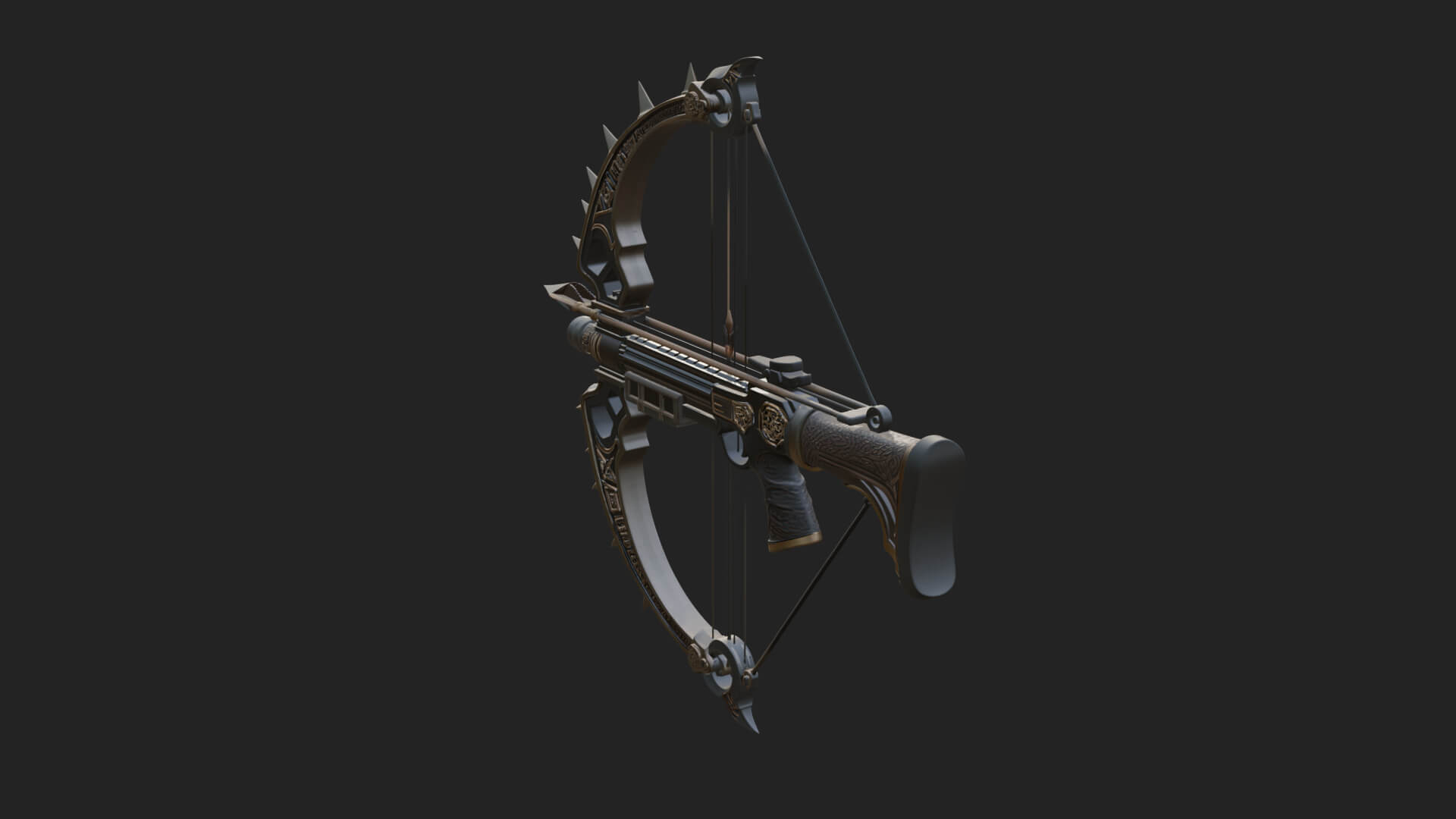 Tactical Scoped Crossbow Model Design 13 3D Print Model 3D Model