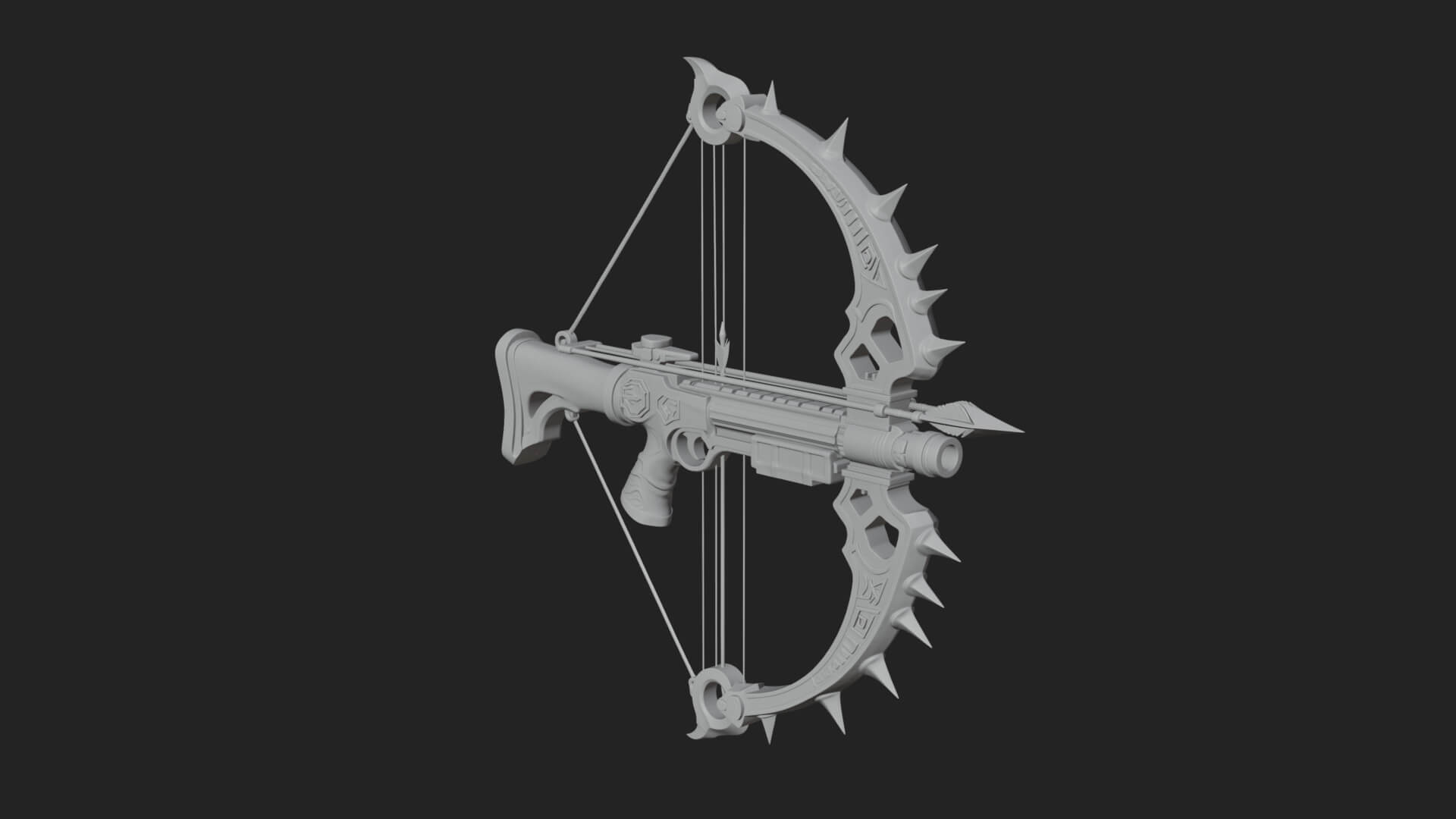 Tactical Scoped Crossbow Model Design 13 3D Print Model 3D Model