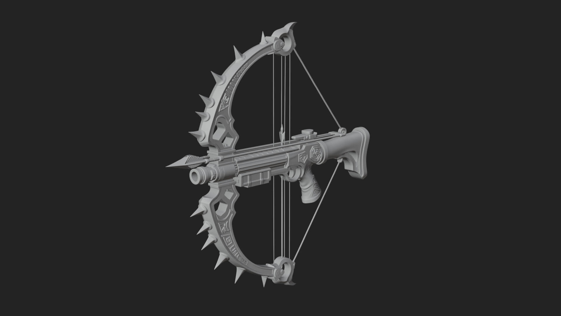 Tactical Scoped Crossbow Model Design 13 3D Print Model 3D Model
