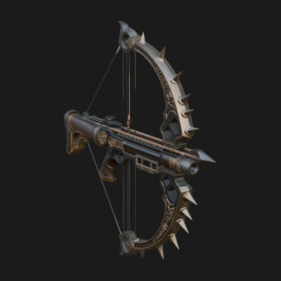 Tactical Scoped Crossbow Model Design 13 3D Print Model