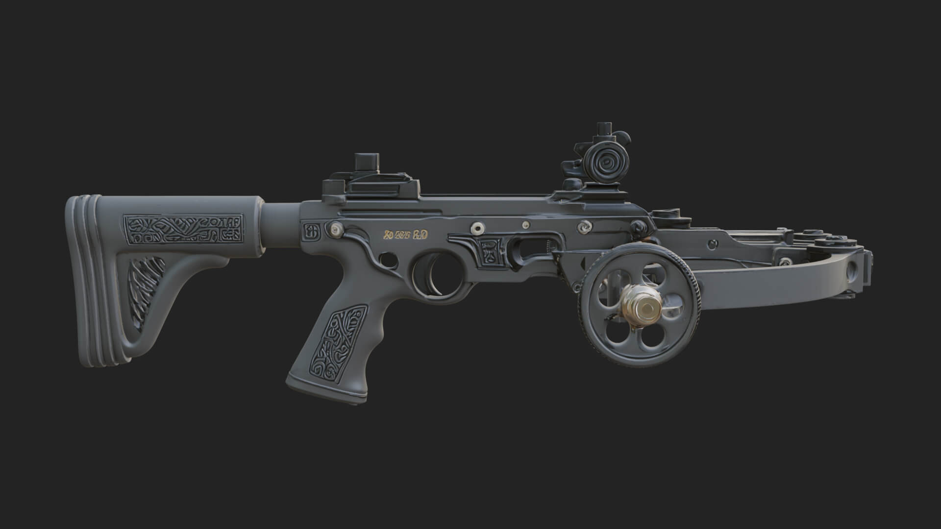 Tactical Scoped Crossbow Model Design 14 3D Print Model 3D Model