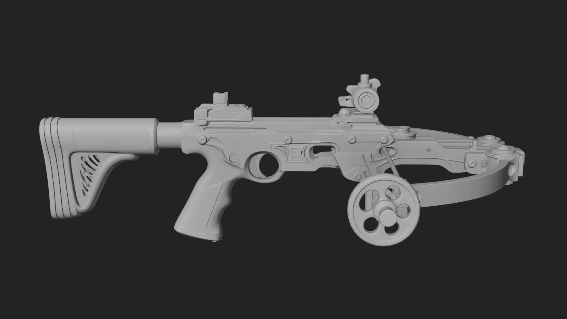 Tactical Scoped Crossbow Model Design 14 3D Print Model 3D Model
