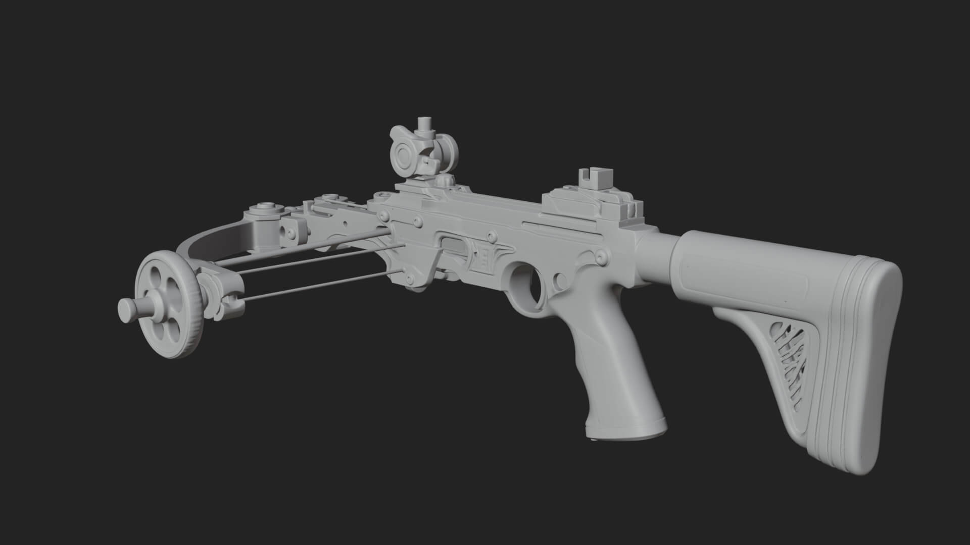 Tactical Scoped Crossbow Model Design 14 3D Print Model 3D Model