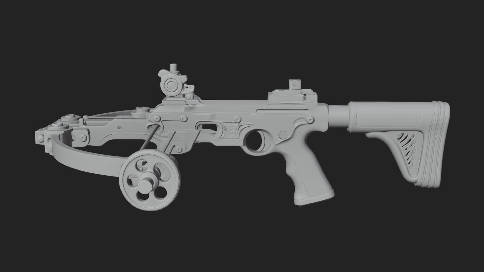 Tactical Scoped Crossbow Model Design 14 3D Print Model 3D Model