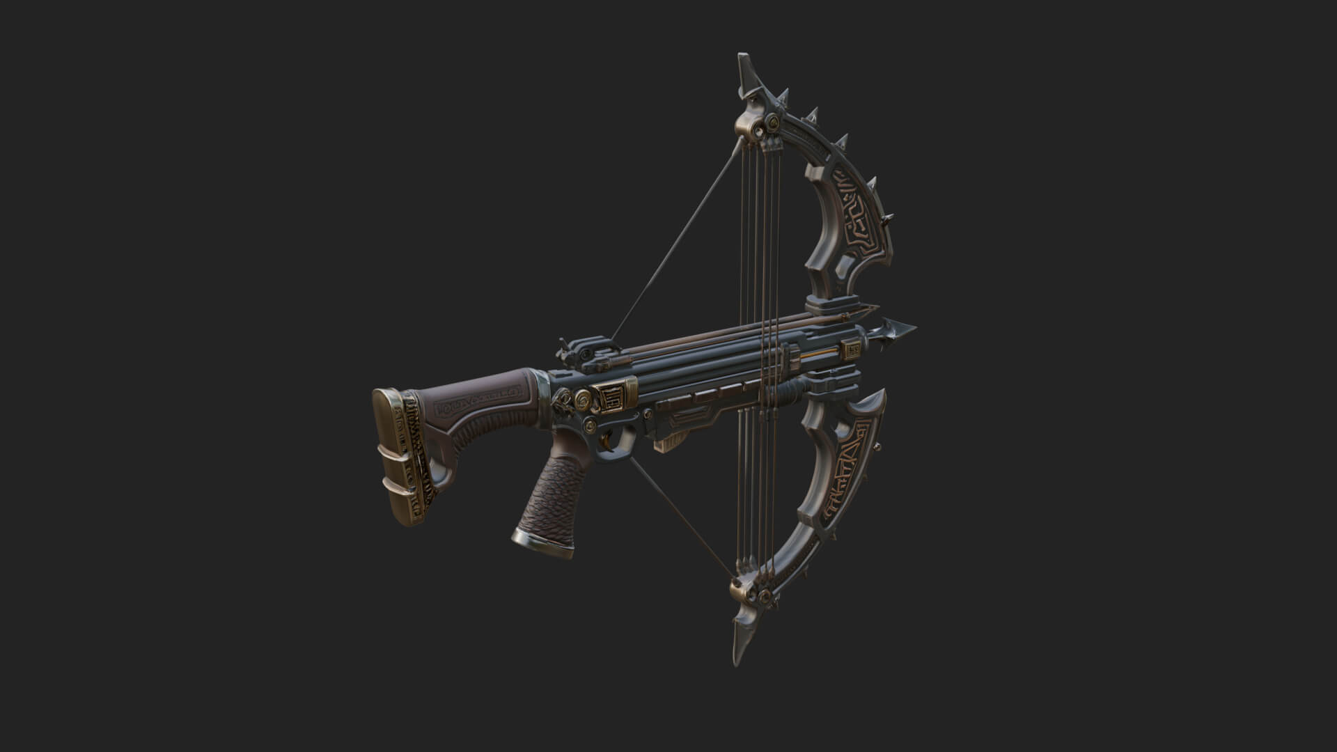 Tactical Scoped Crossbow Model Design 15 3D Print Model 3D Model