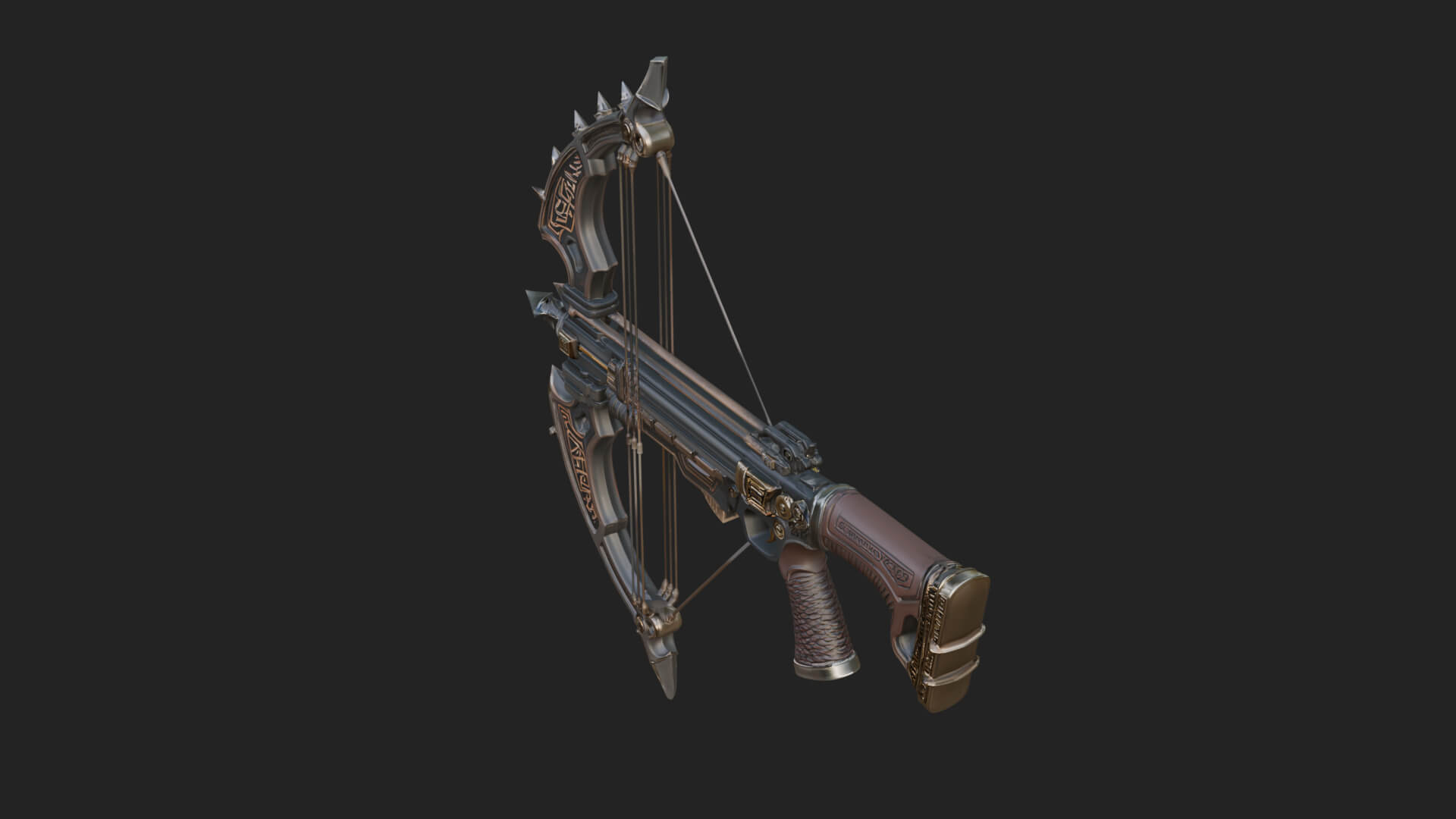 Tactical Scoped Crossbow Model Design 15 3D Print Model 3D Model