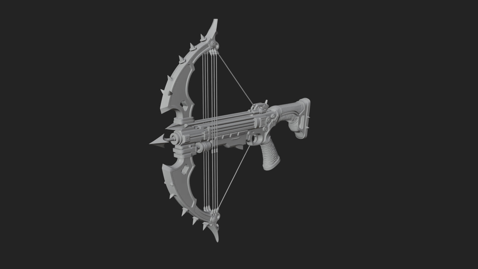 Tactical Scoped Crossbow Model Design 15 3D Print Model 3D Model