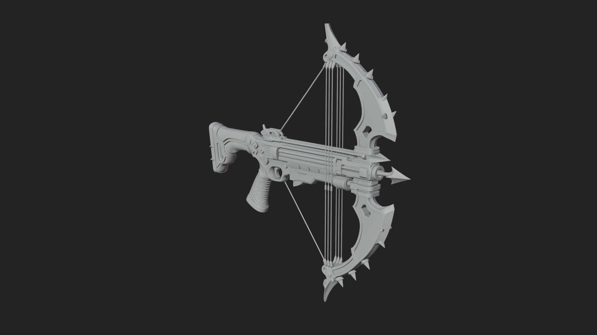 Tactical Scoped Crossbow Model Design 15 3D Print Model 3D Model