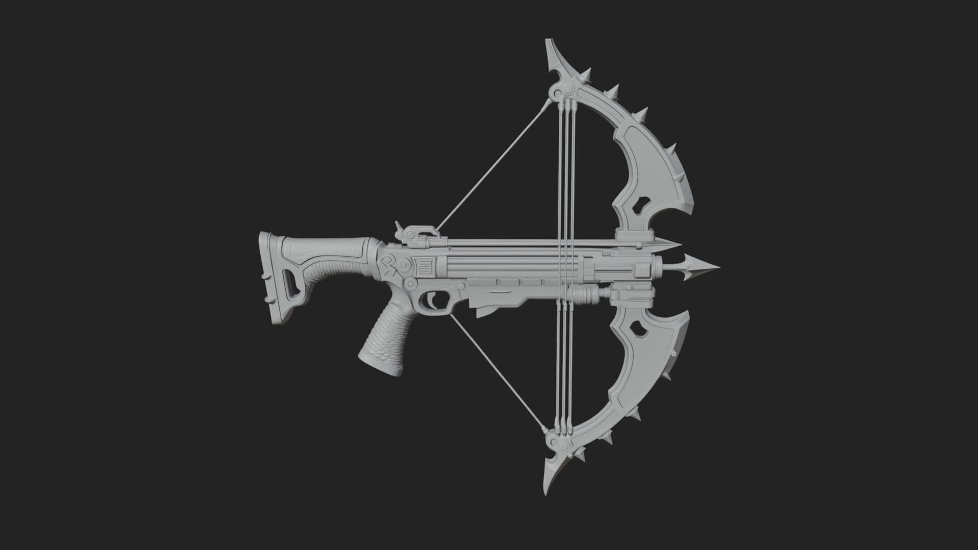 Tactical Scoped Crossbow Model Design 15 3D Print Model 3D Model