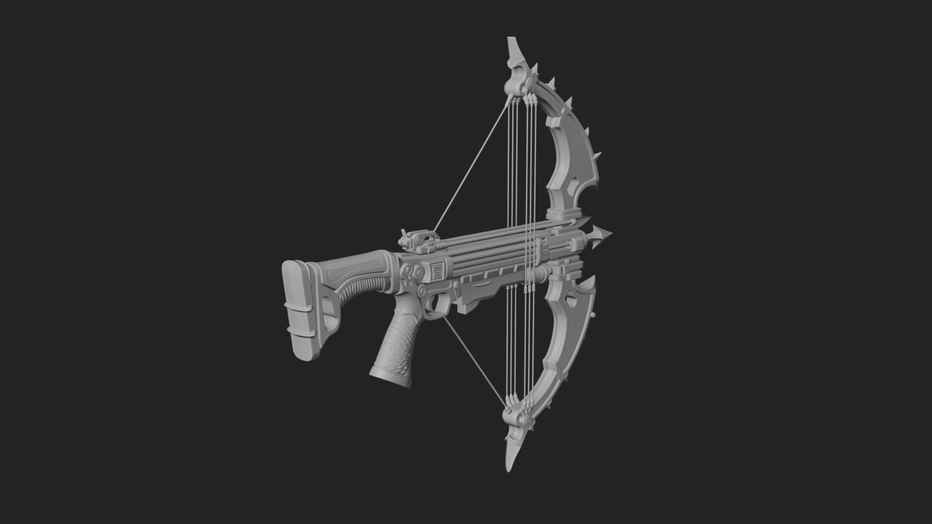 Tactical Scoped Crossbow Model Design 15 3D Print Model 3D Model