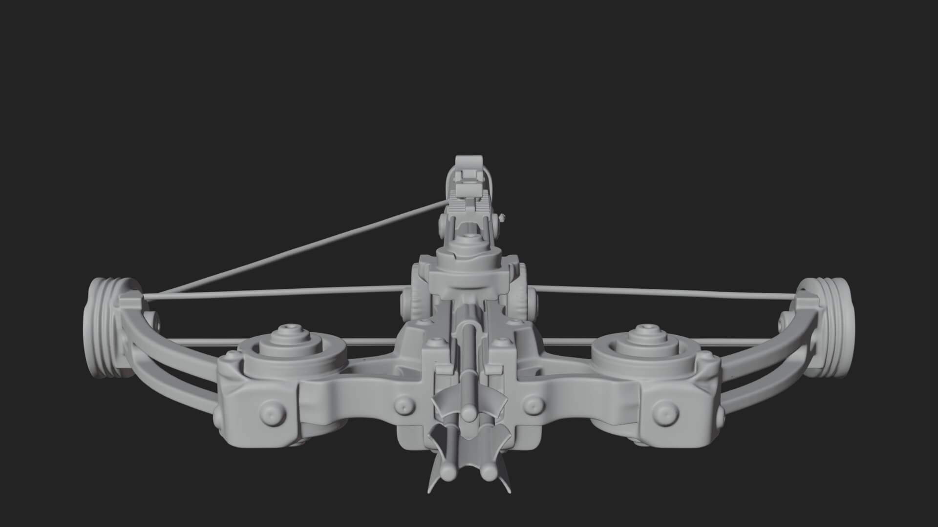 Tactical Scoped Crossbow Model Design 16 3D Print Model 3D Model