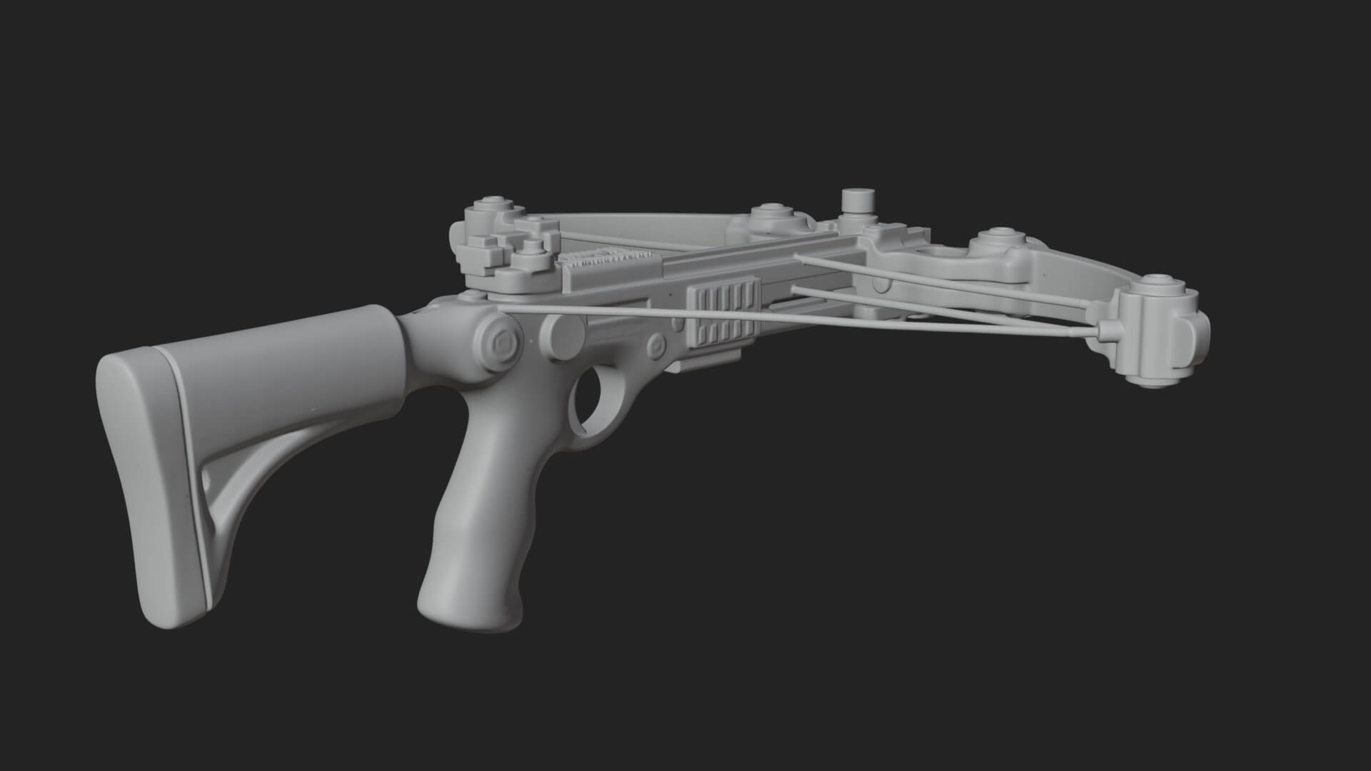 Tactical Scoped Crossbow Model Design 17 3D Print Model 3D Model