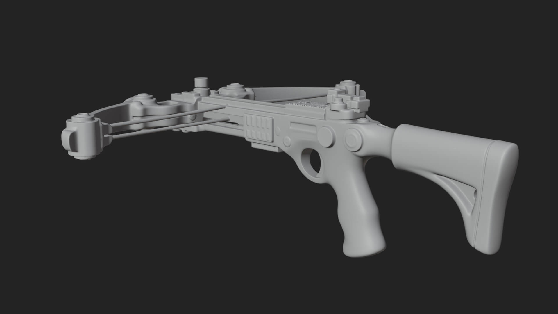 Tactical Scoped Crossbow Model Design 17 3D Print Model 3D Model