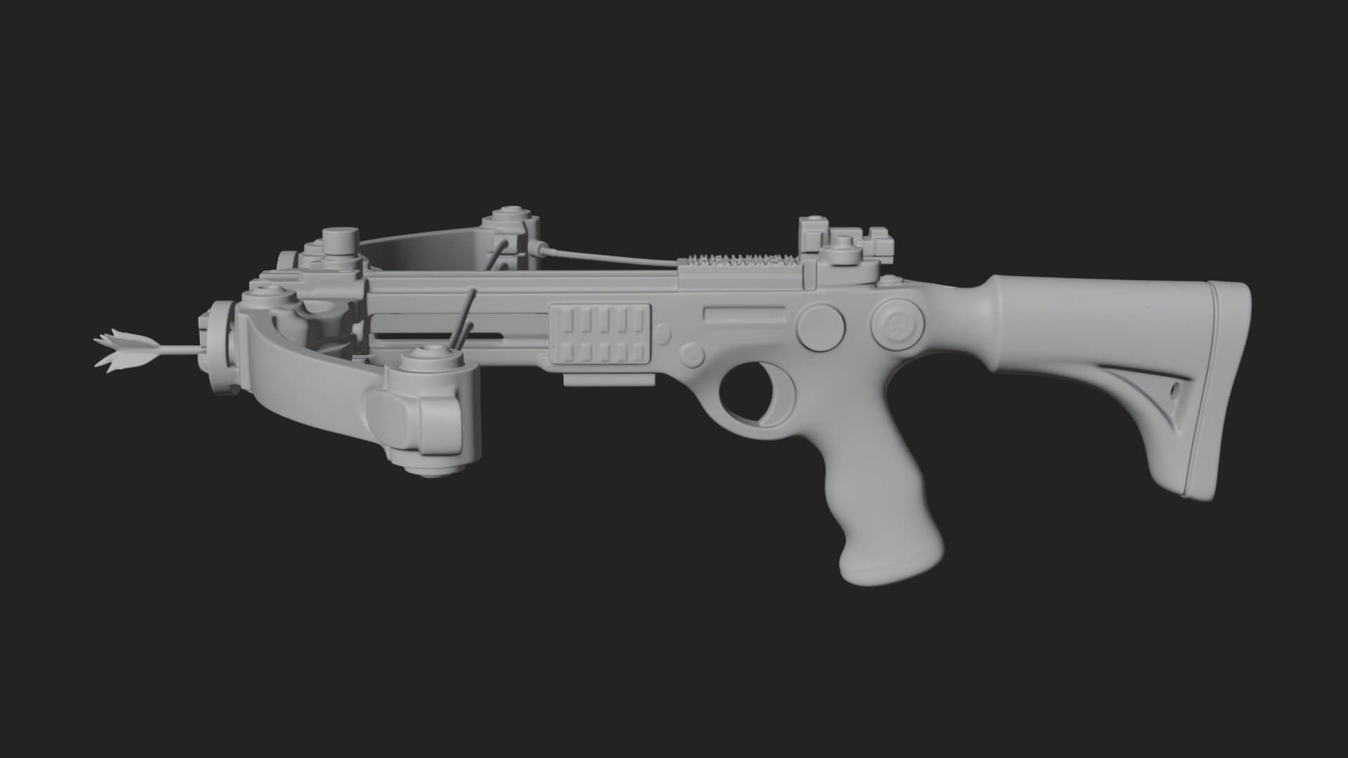 Tactical Scoped Crossbow Model Design 17 3D Print Model 3D Model