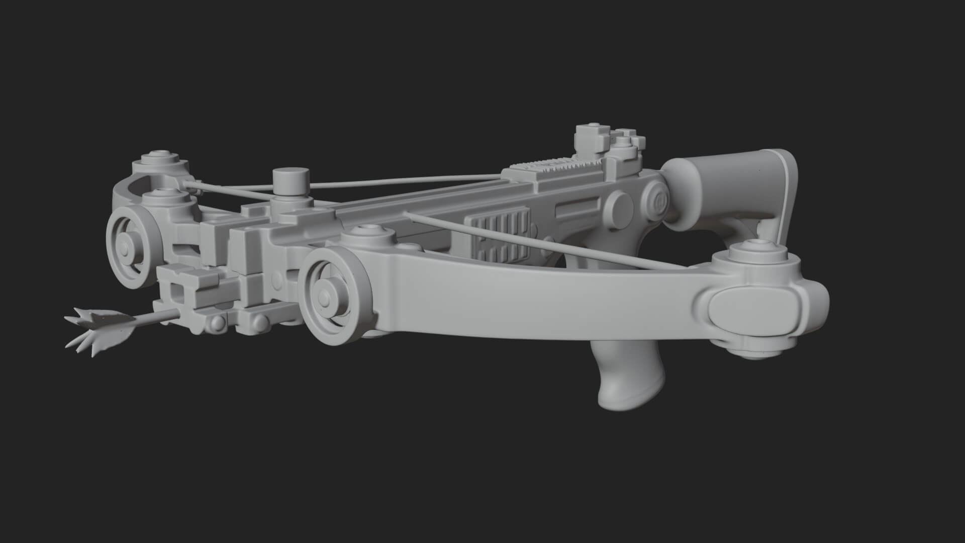 Tactical Scoped Crossbow Model Design 17 3D Print Model 3D Model