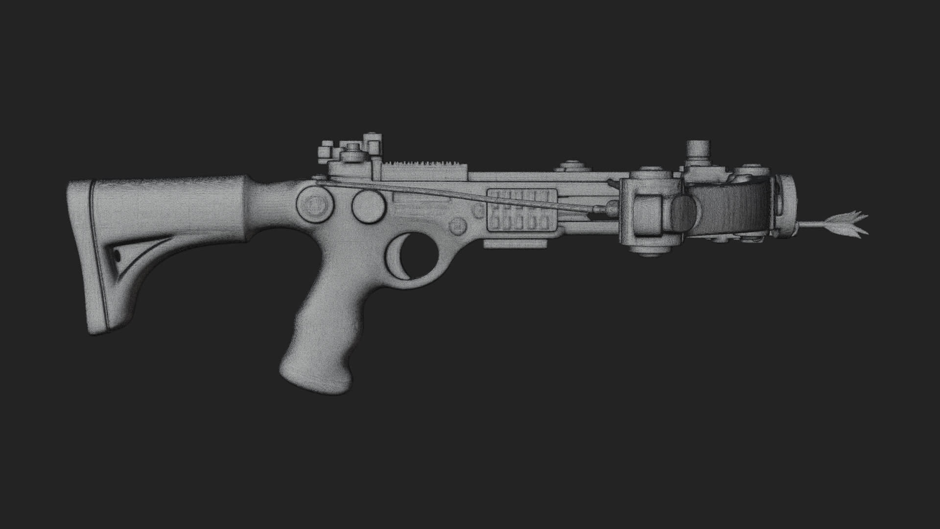 Tactical Scoped Crossbow Model Design 17 3D Print Model 3D Model