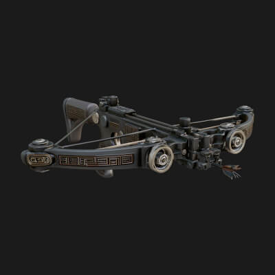Tactical Scoped Crossbow Model Design 17 3D Print Model