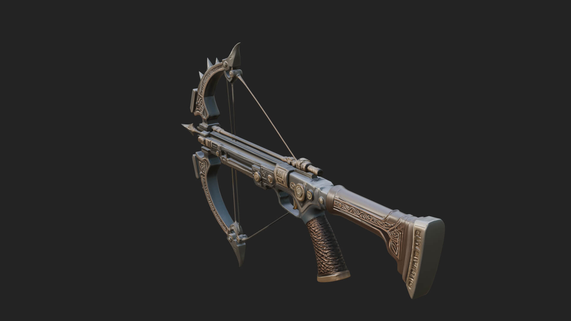 Tactical Scoped Crossbow Model Design 18 3D Print Model 3D Model