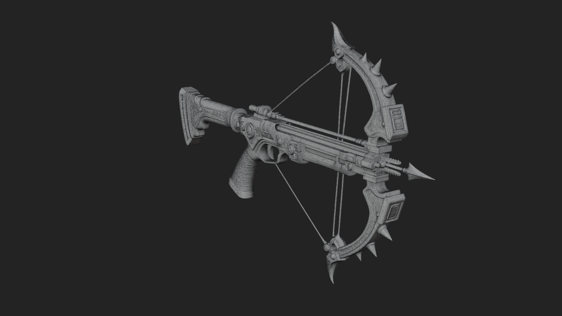 Tactical Scoped Crossbow Model Design 18 3D Print Model 3D Model