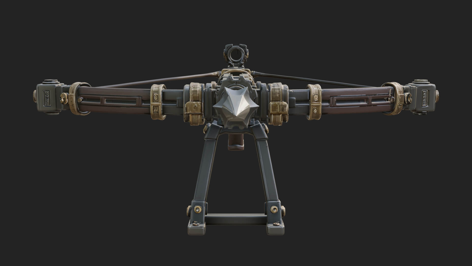 Tactical Scoped Crossbow Model Design 2 3D Print Model 3D Model