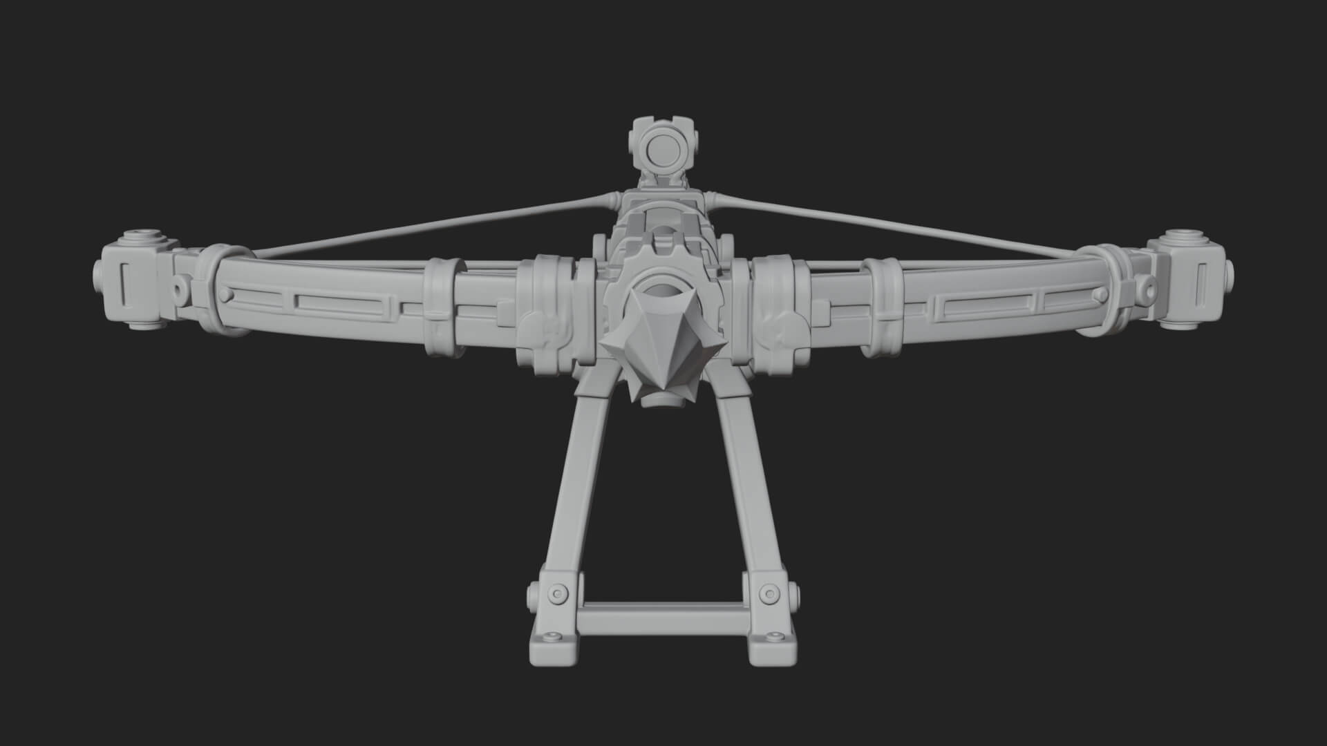 Tactical Scoped Crossbow Model Design 2 3D Print Model 3D Model