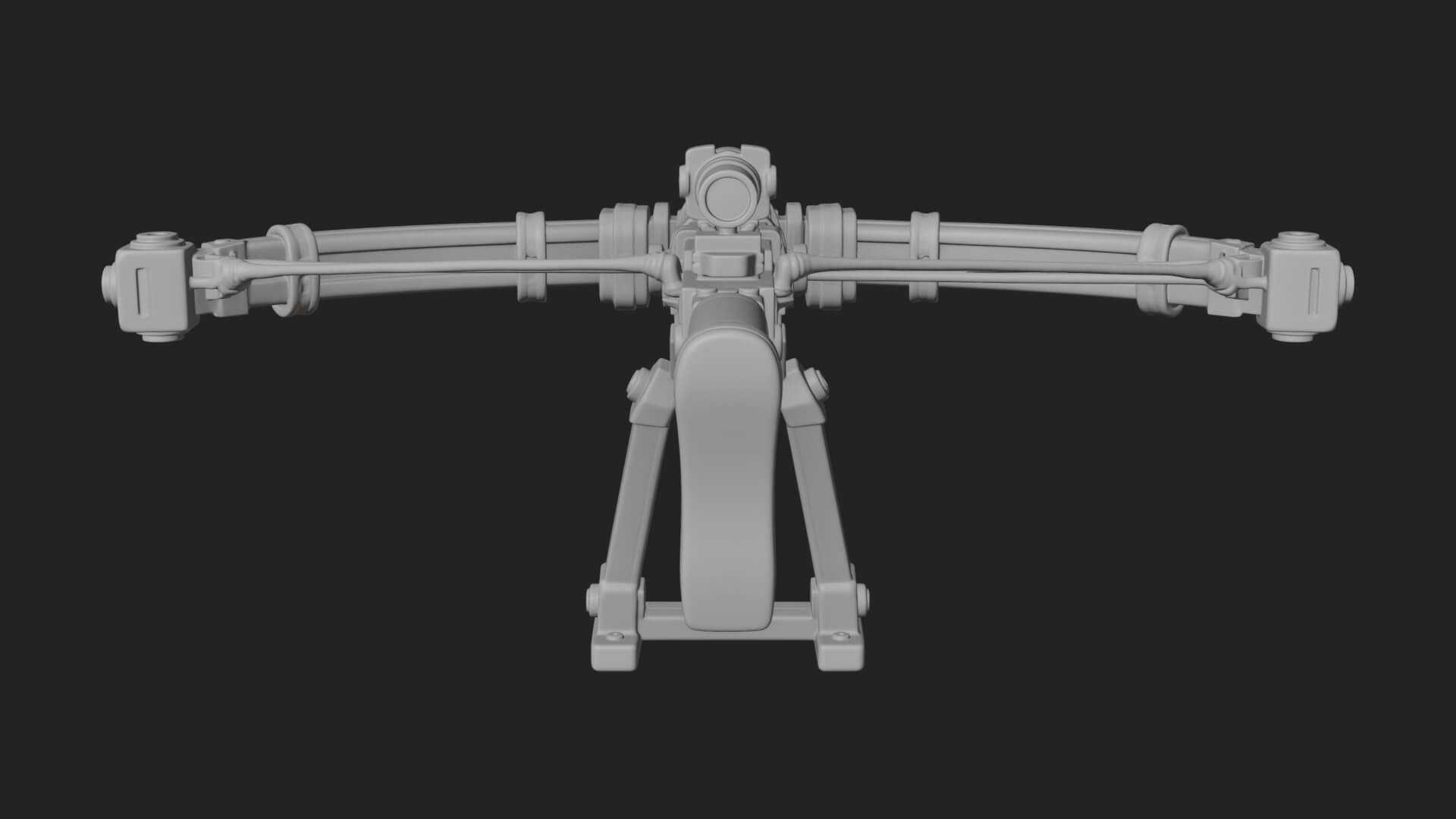 Tactical Scoped Crossbow Model Design 2 3D Print Model 3D Model
