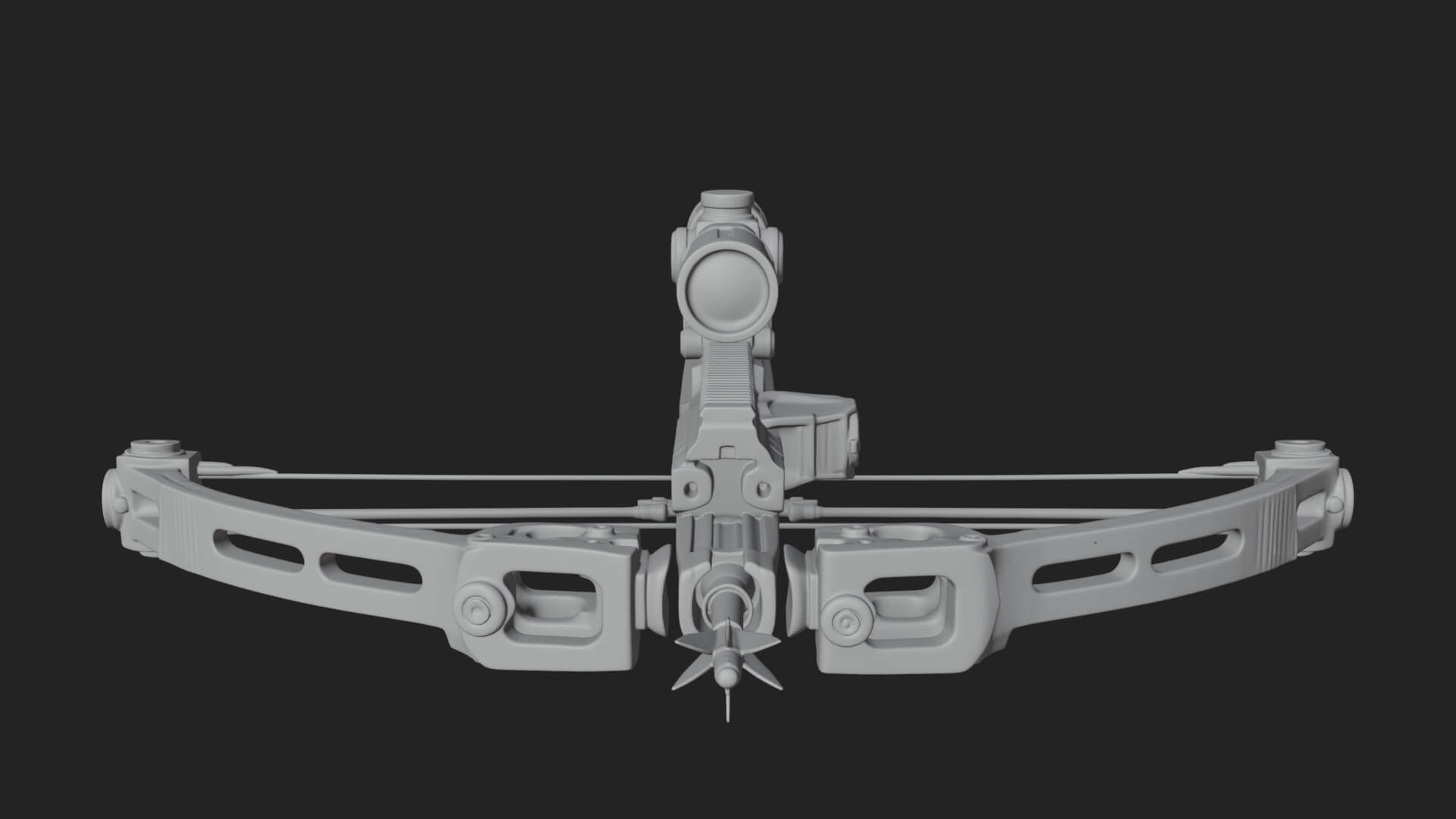 Tactical Scoped Crossbow Model Design 6 3D Print Model 3D Model