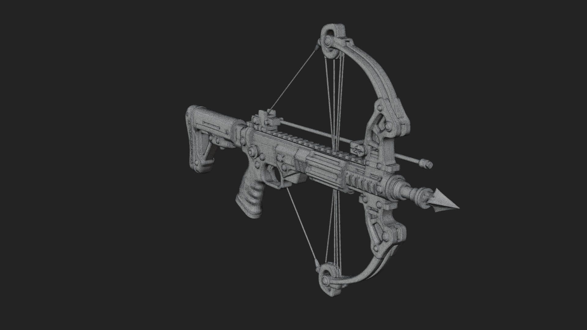 Tactical Scoped Crossbow Model Design 9 3D Print Model 3D Model