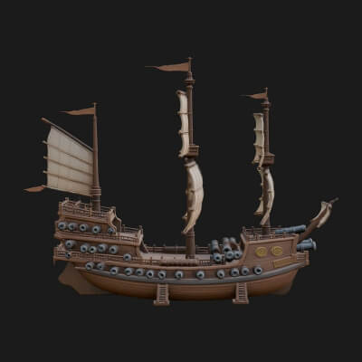 Tall Sailing Ship Model Design 29 3D Print Model