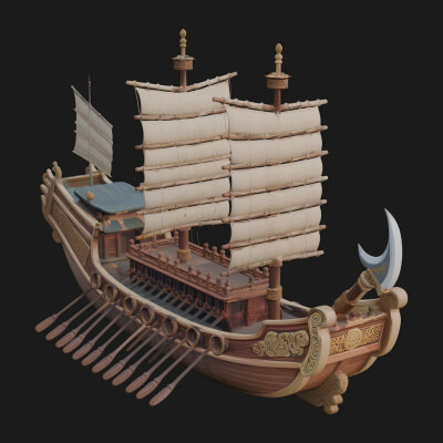 Tall Sailing Ship Model Design 31 3D Print Model