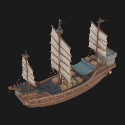 Tall Sailing Ship Model Design 33 3D Print Model