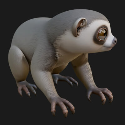 Tarsier Statue Design 2 3D Print Model