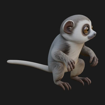 Tarsier Statue Design 7 3D Print Model