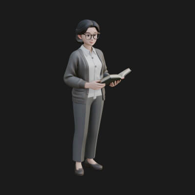 Teacher Woman Statue Design 3 3D Print Model
