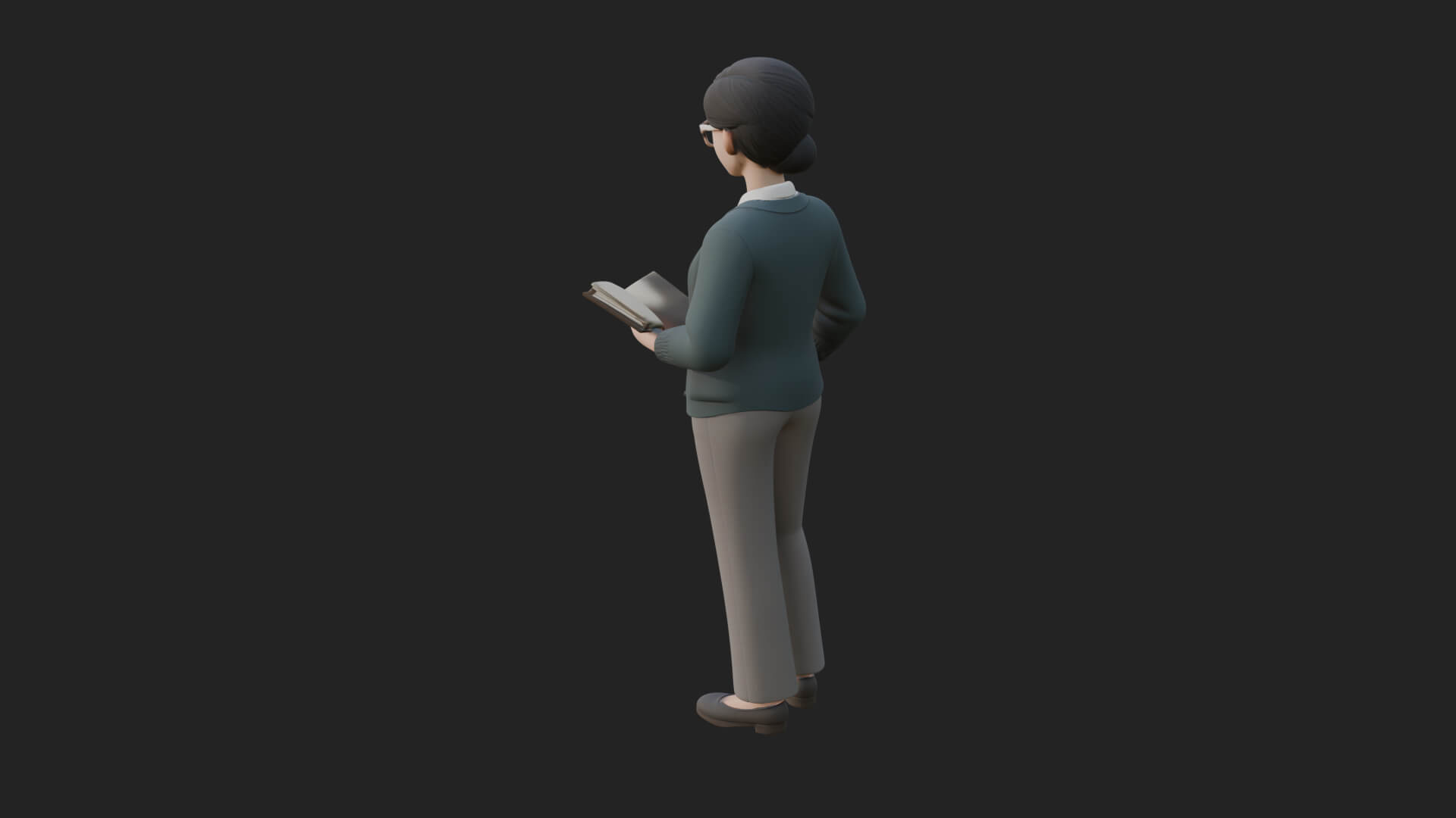 Teacher Woman Statue Design 4 3D Print Model 3D Model