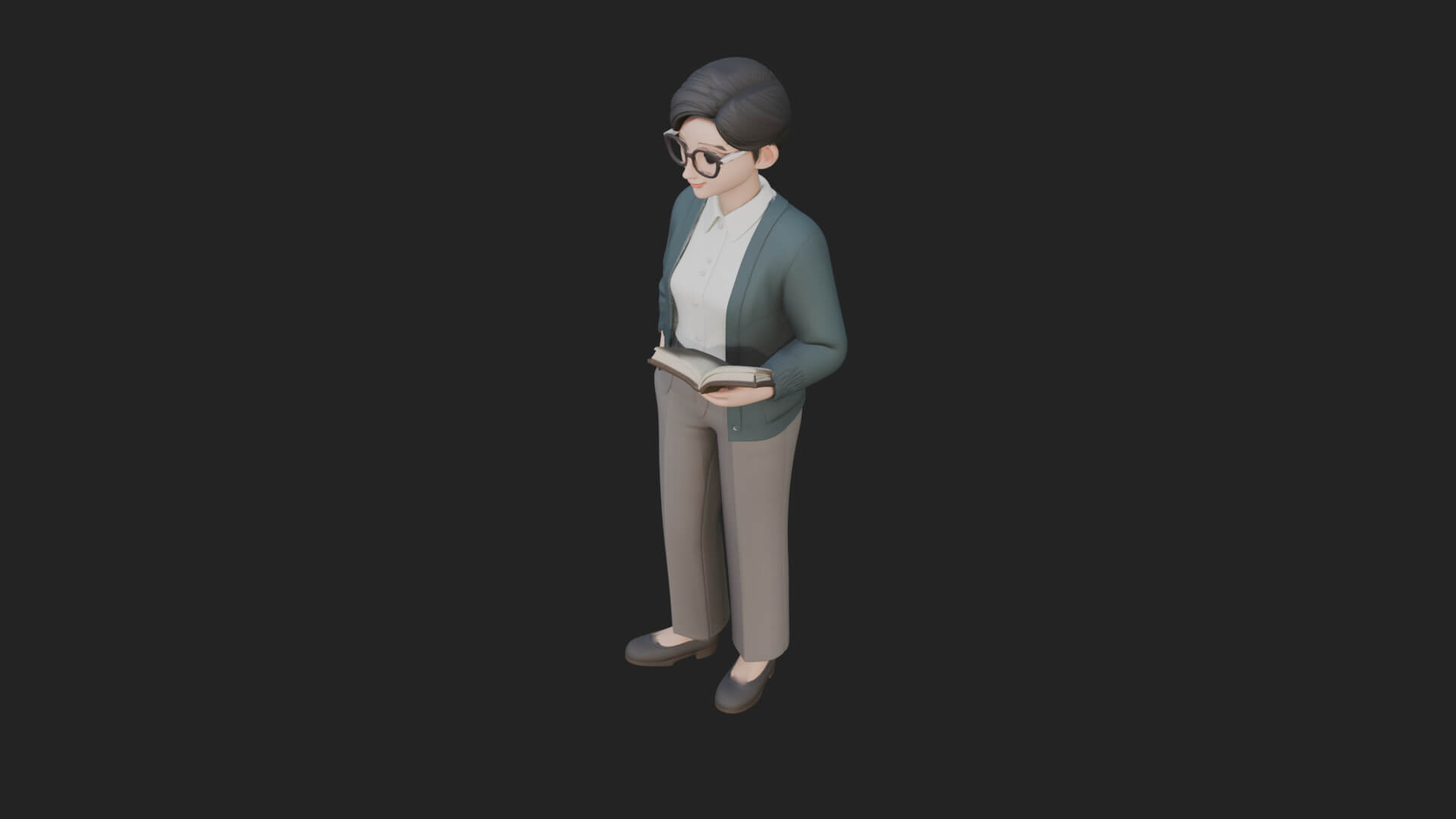 Teacher Woman Statue Design 4 3D Print Model 3D Model