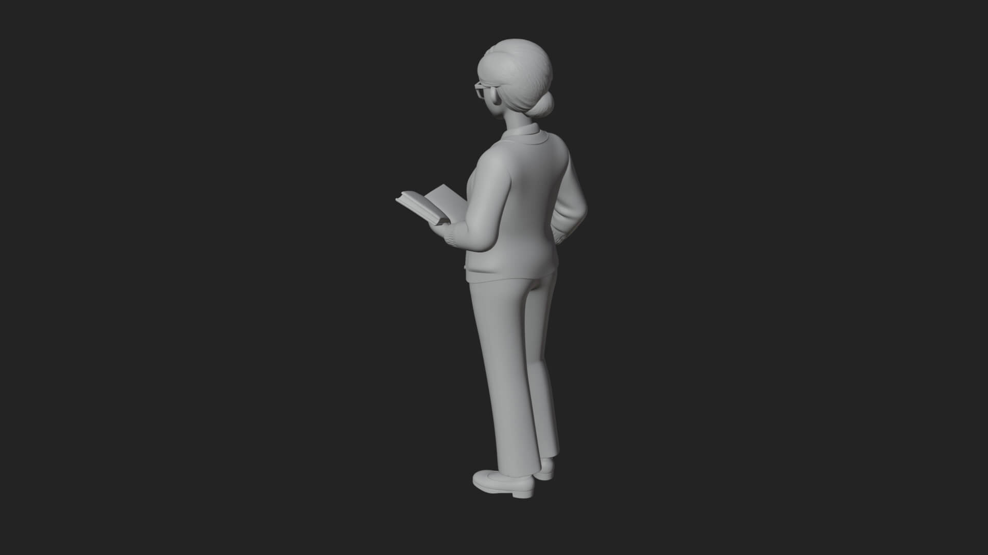 Teacher Woman Statue Design 4 3D Print Model 3D Model