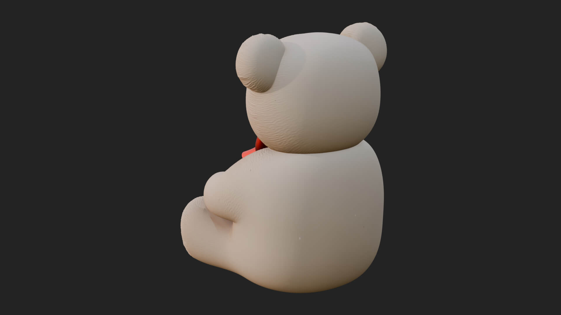 Teddy Bear with Gift Box Statue Design 1 3D Print Model 3D Model