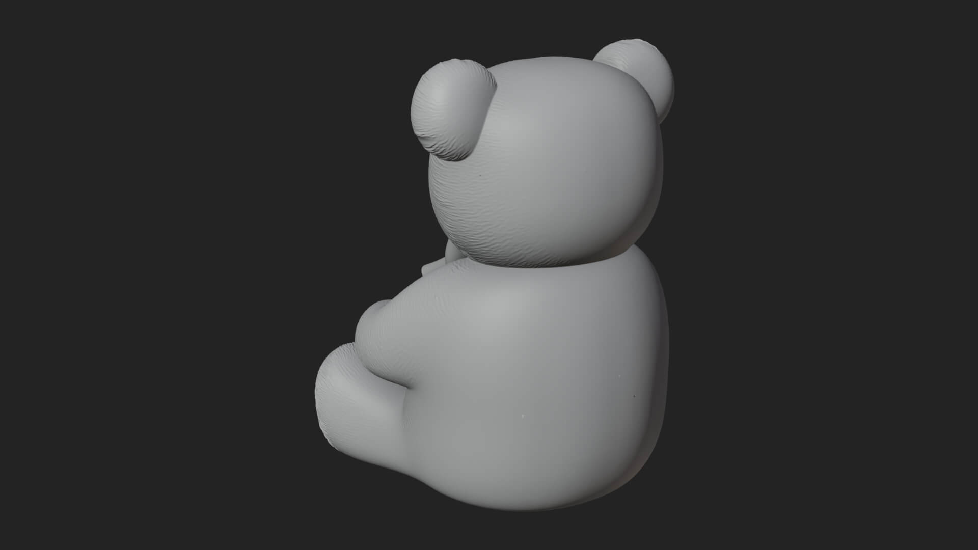 Teddy Bear with Gift Box Statue Design 1 3D Print Model 3D Model