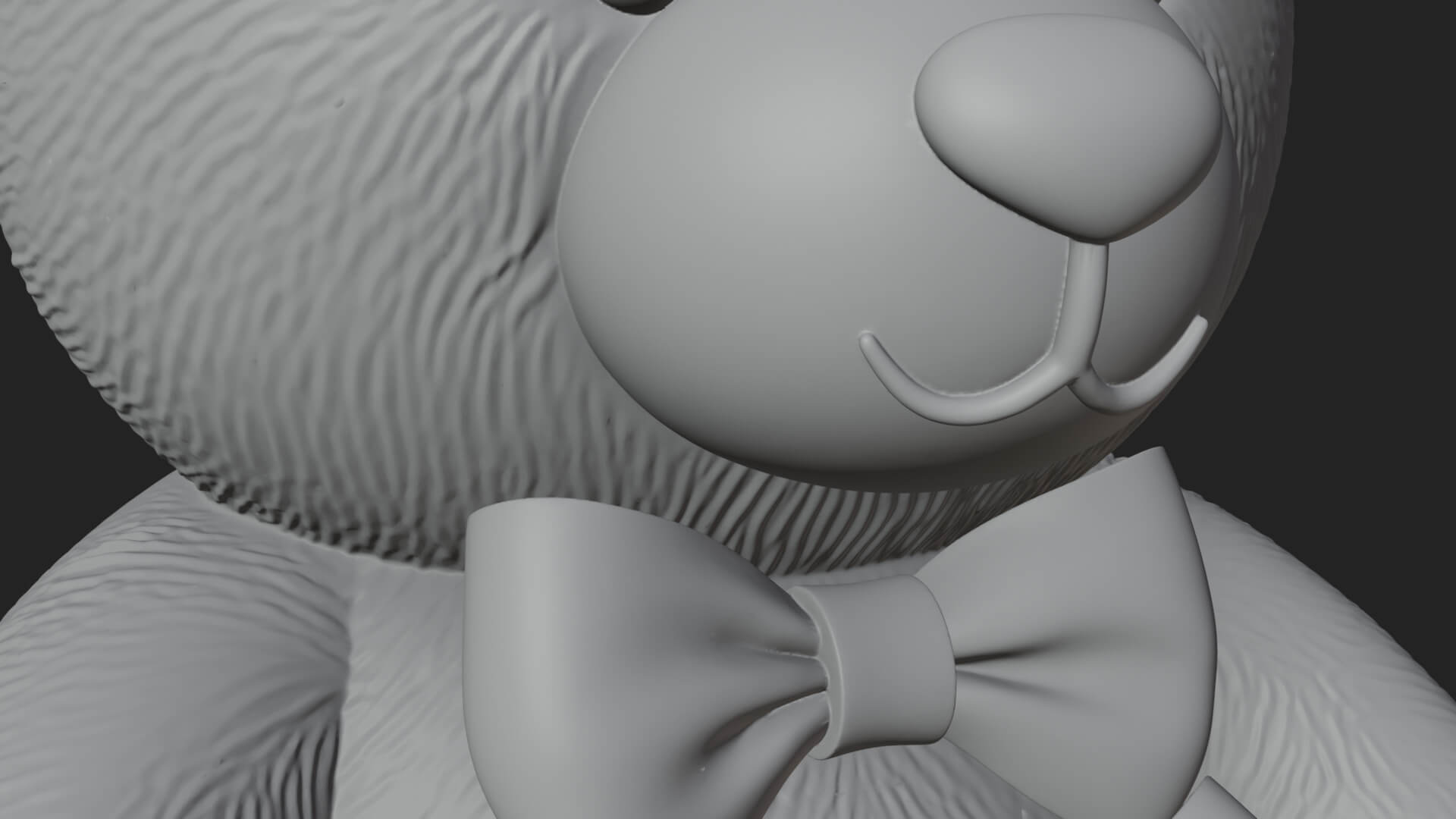 Teddy Bear with Gift Box Statue Design 1 3D Print Model 3D Model