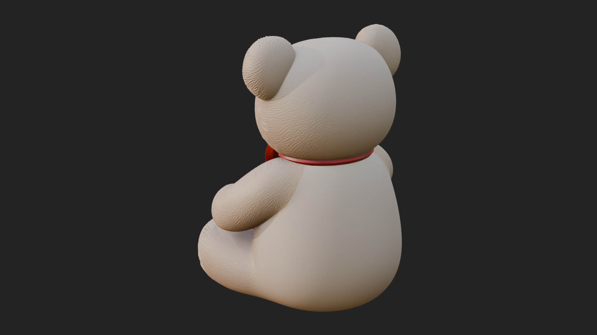 Teddy Bear with Heart Statue Design 5 3D Print Model 3D Model