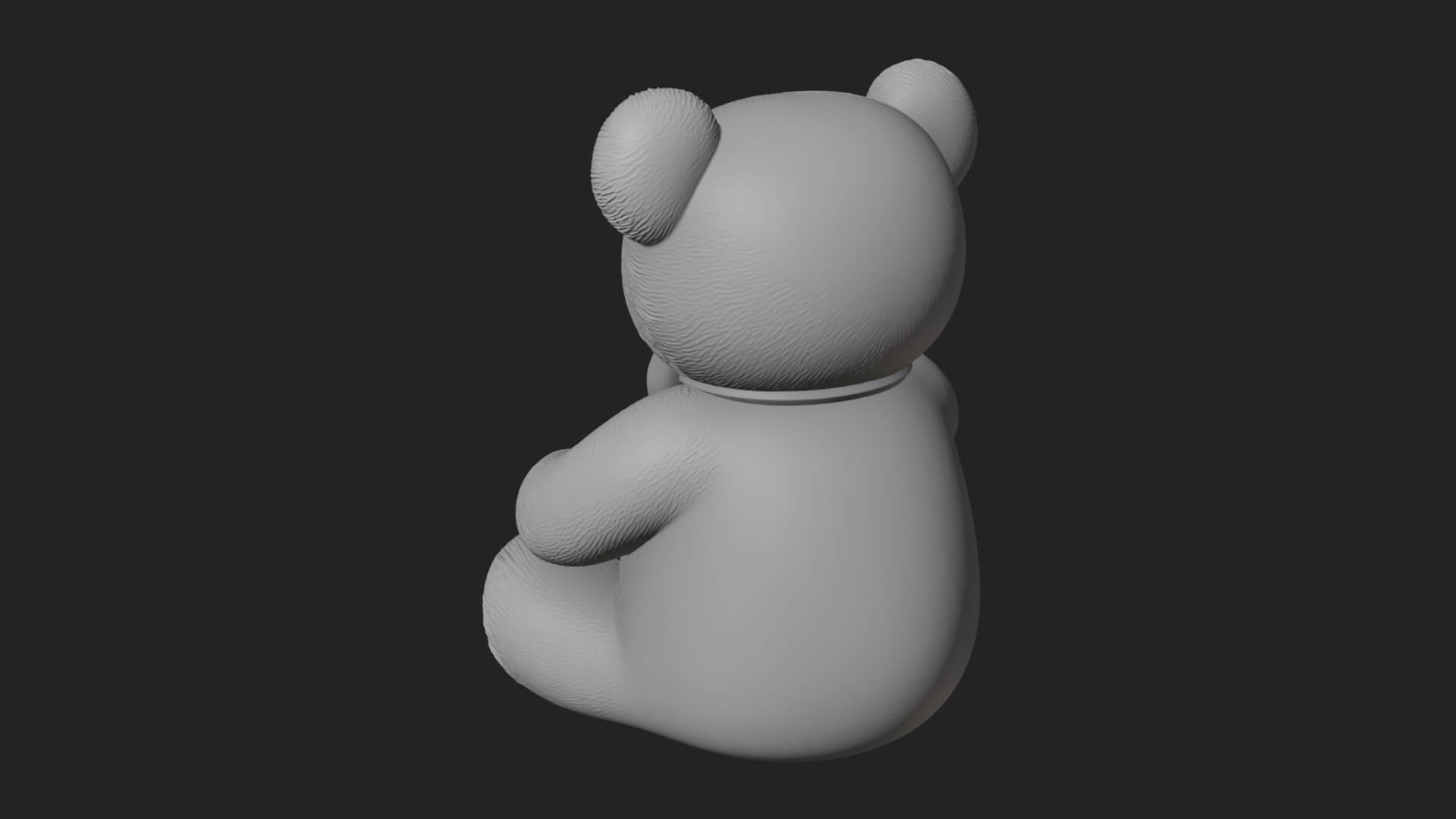 Teddy Bear with Heart Statue Design 5 3D Print Model 3D Model