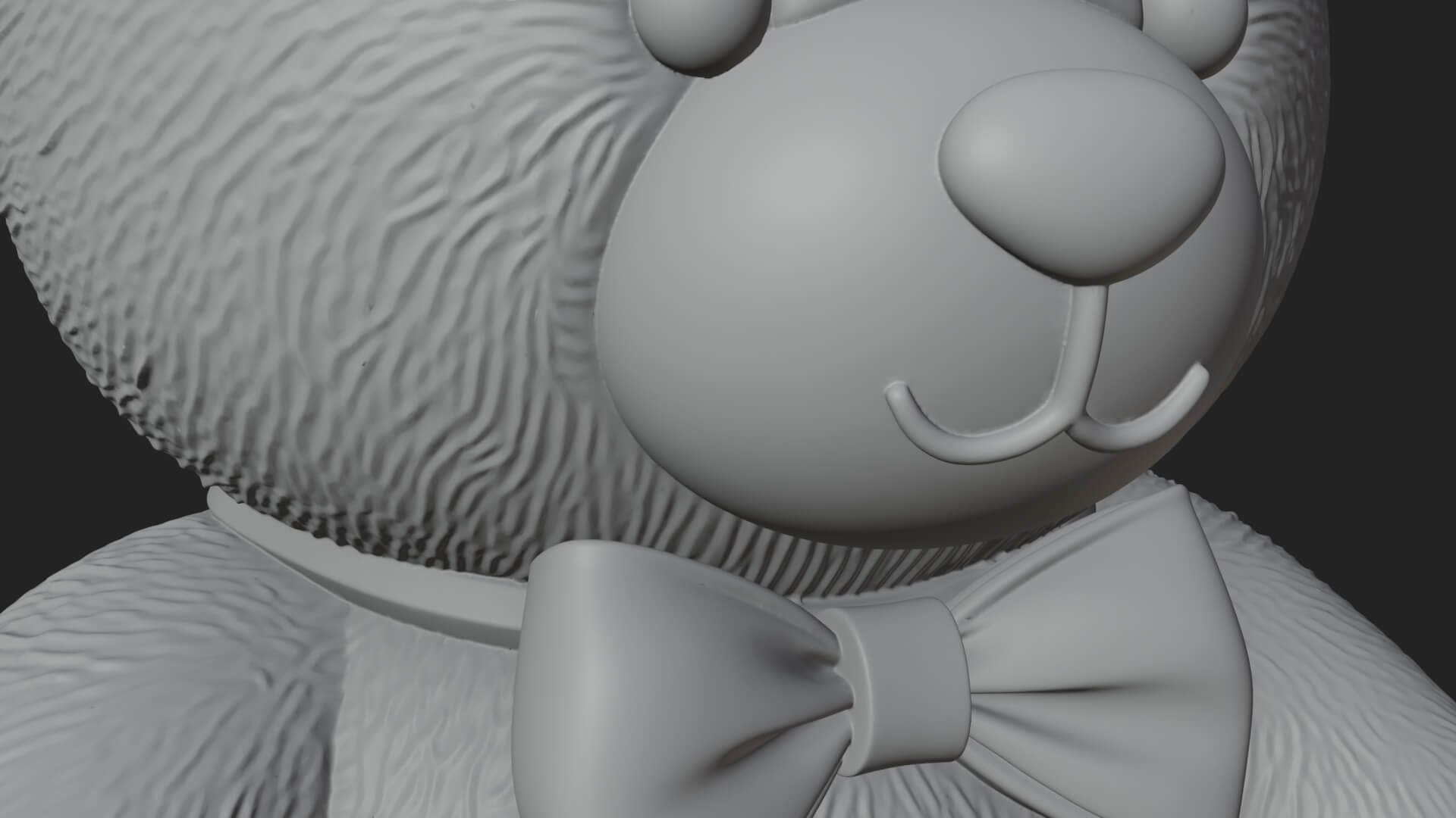 Teddy Bear with Heart Statue Design 5 3D Print Model 3D Model