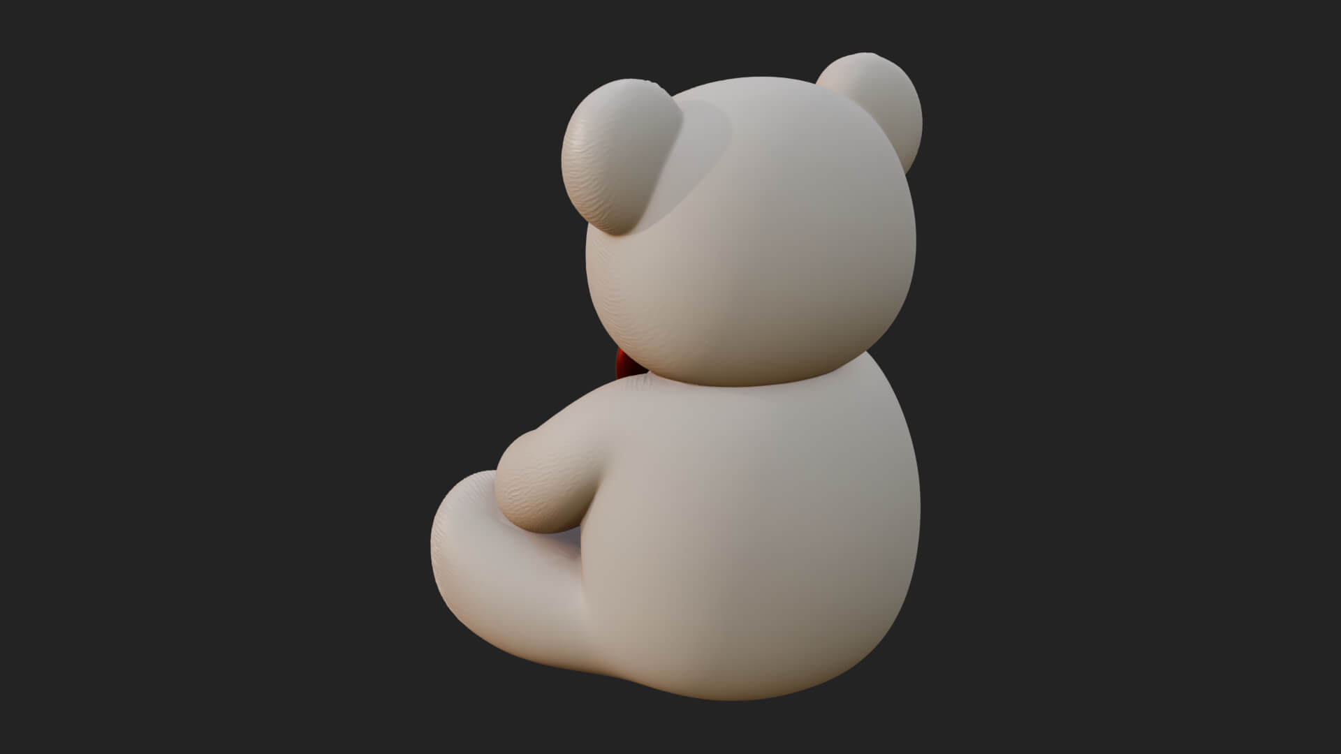 Teddy Bear with Heart Statue Design 6 3D Print Model 3D Model