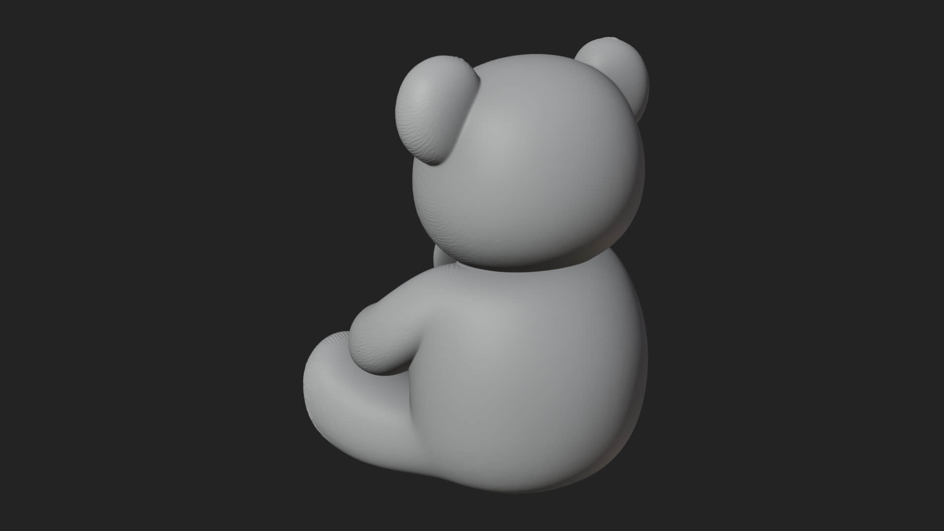 Teddy Bear with Heart Statue Design 6 3D Print Model 3D Model