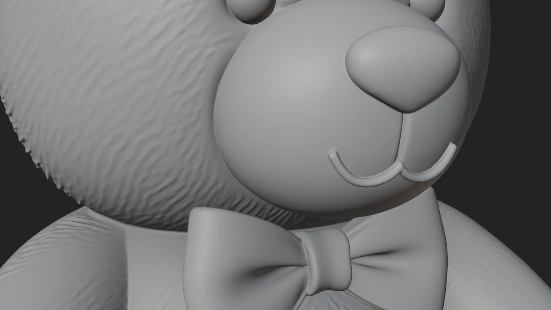 Teddy Bear with Heart Statue Design 6 3D Print Model 3D Model