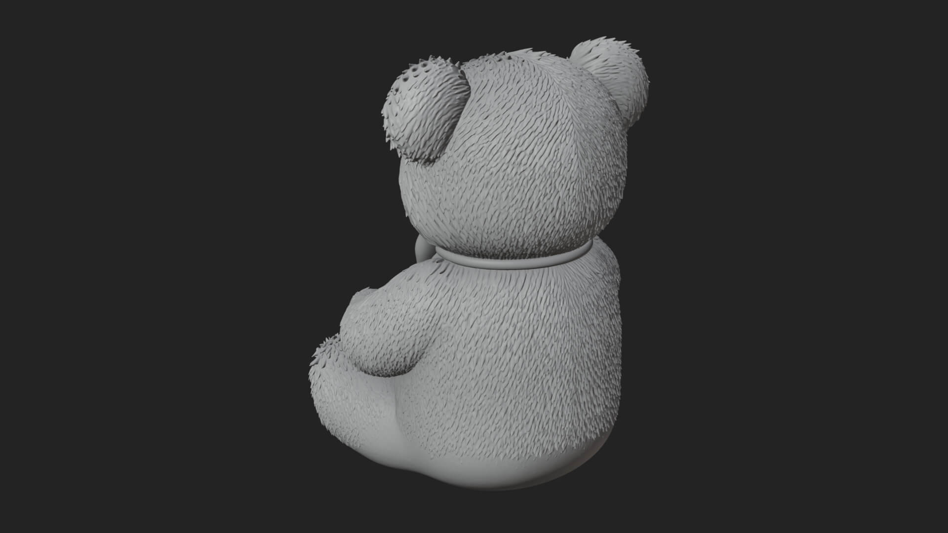 Teddy Bear with Heart Statue Design 7 3D Print Model 3D Model