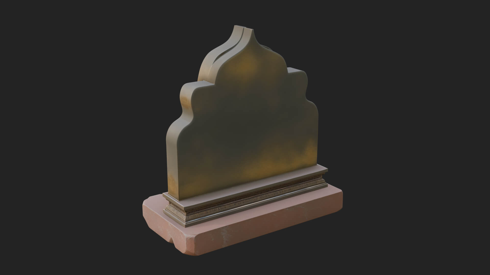 Temple Shrine Relief Plaque Design 1 3D Print Model 3D Model